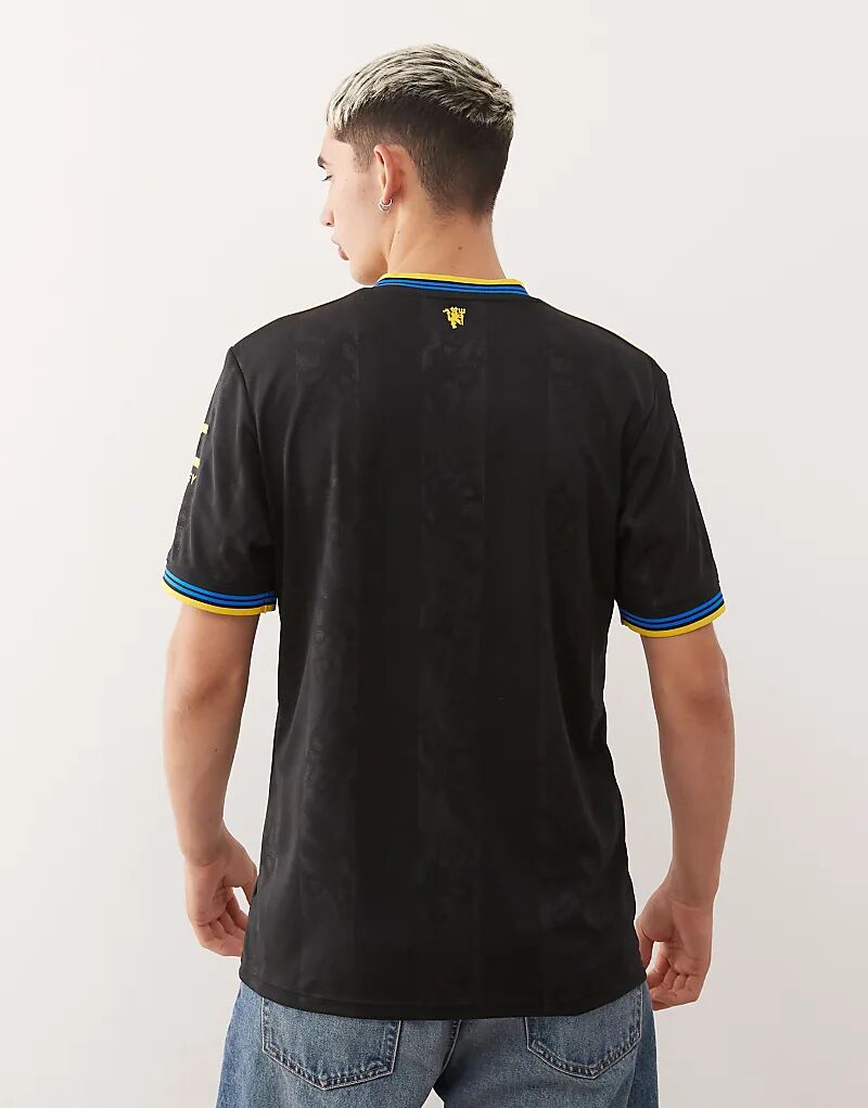 Третья футболка Adidas Football Manchester United 25/26 в черно-золотом цвете — фото 3