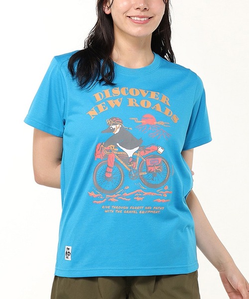 

Футболка с коротким рукавом, быстросохнущая, с УФ-защитой и принтом спереди CHUMS, синий