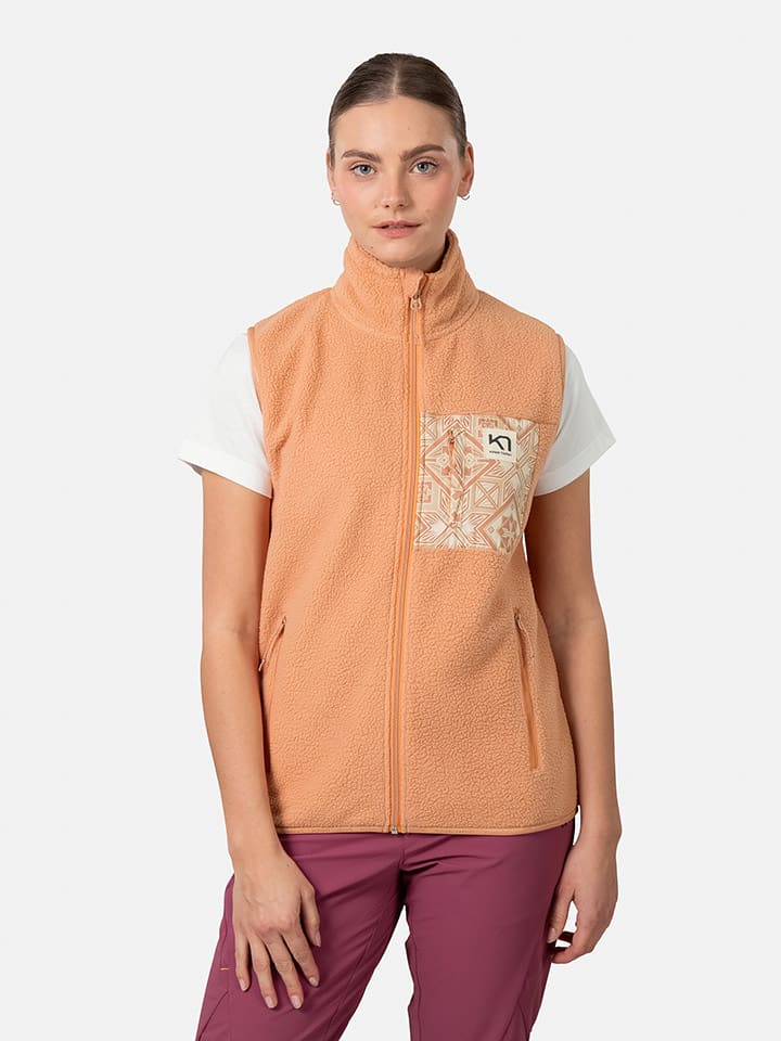 

KARI TRAA Флисовый жилет «Rothe» абрикосового цвета