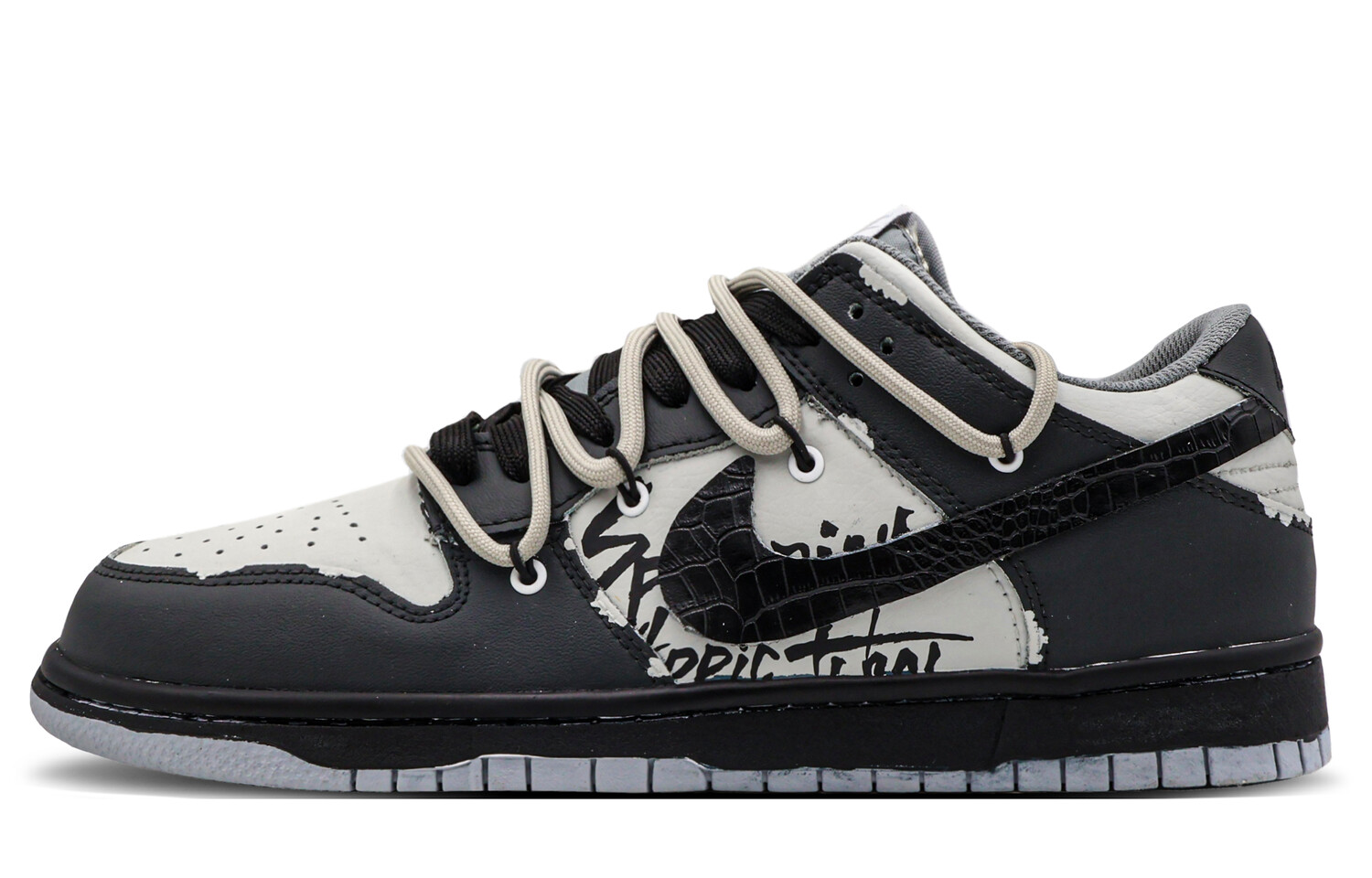 

Мужские кроссовки для скейтбординга Nike Dunk, White, gray-brown, black