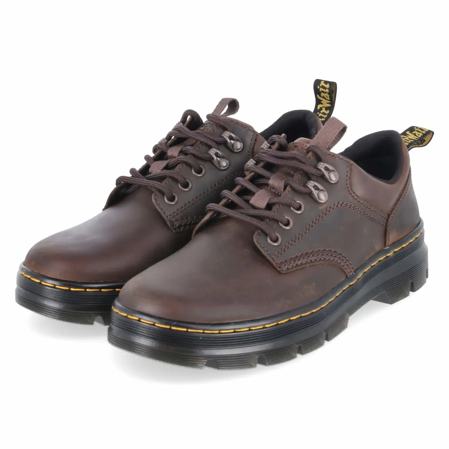 Сникерсы на шнуровке из кожи, Dr. Martens, коричневый