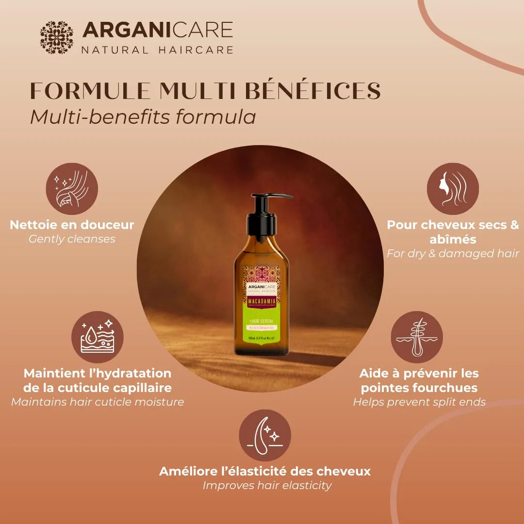 Сыворотка для волос ArganiCARE Macadamia для сухих и поврежденных волос 100 мл Arganicare — фото 4