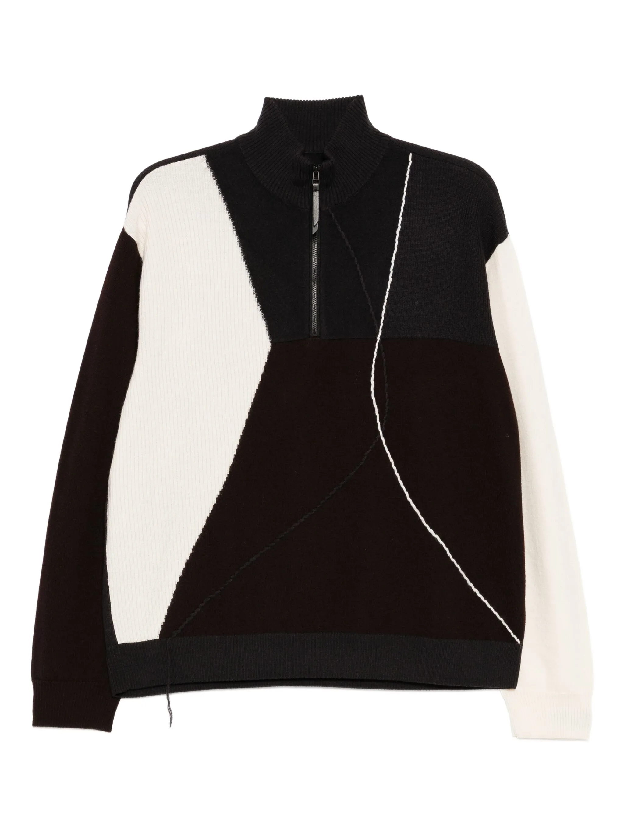 

Шерстяной джемпер с контрастной отделкой Croquis, коричневый