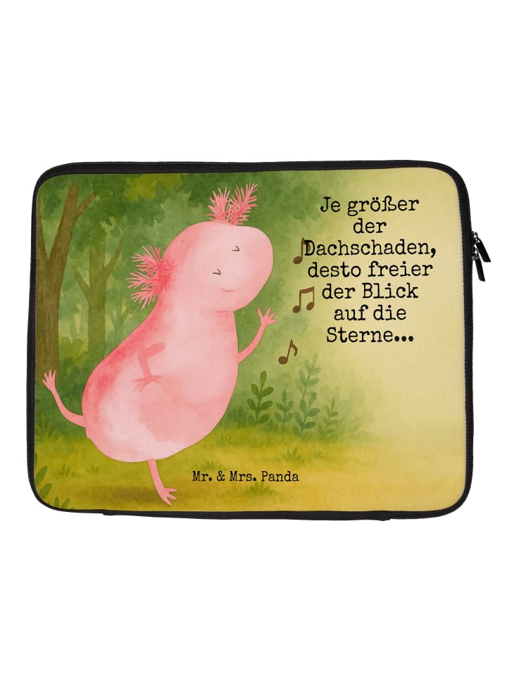 

Mr. & Mrs. Panda Сумка для ноутбука с изображением танцующего аксолотля и надписью белого цвета