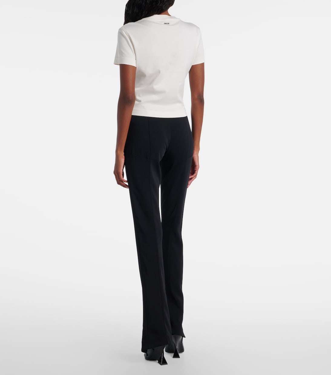 Футболка из хлопкового джерси с декоративным узором Mugler, Snow — фото 3