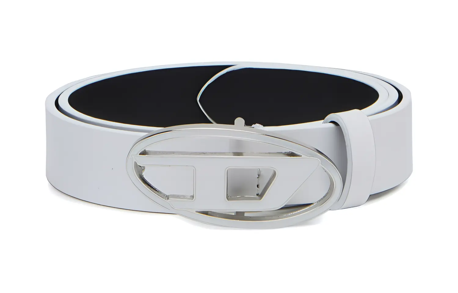 

Кожаный ремень 1DR с пряжкой-логотипом DIESEL, белый