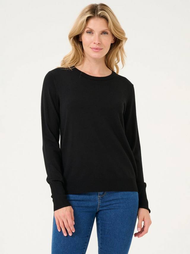 

Джемпер с круглым вырезом lizza KAFFE, цвет Deep Black
