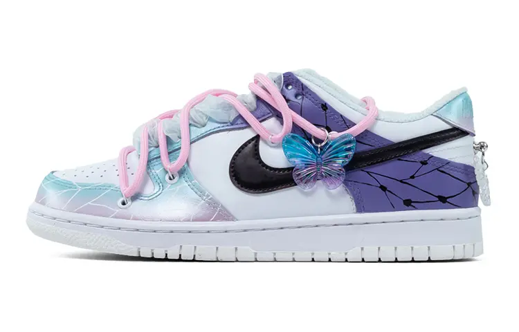 

Кроссовки Nike Dunk Skateboard Shoes Women's Low-Top Blue Purple
