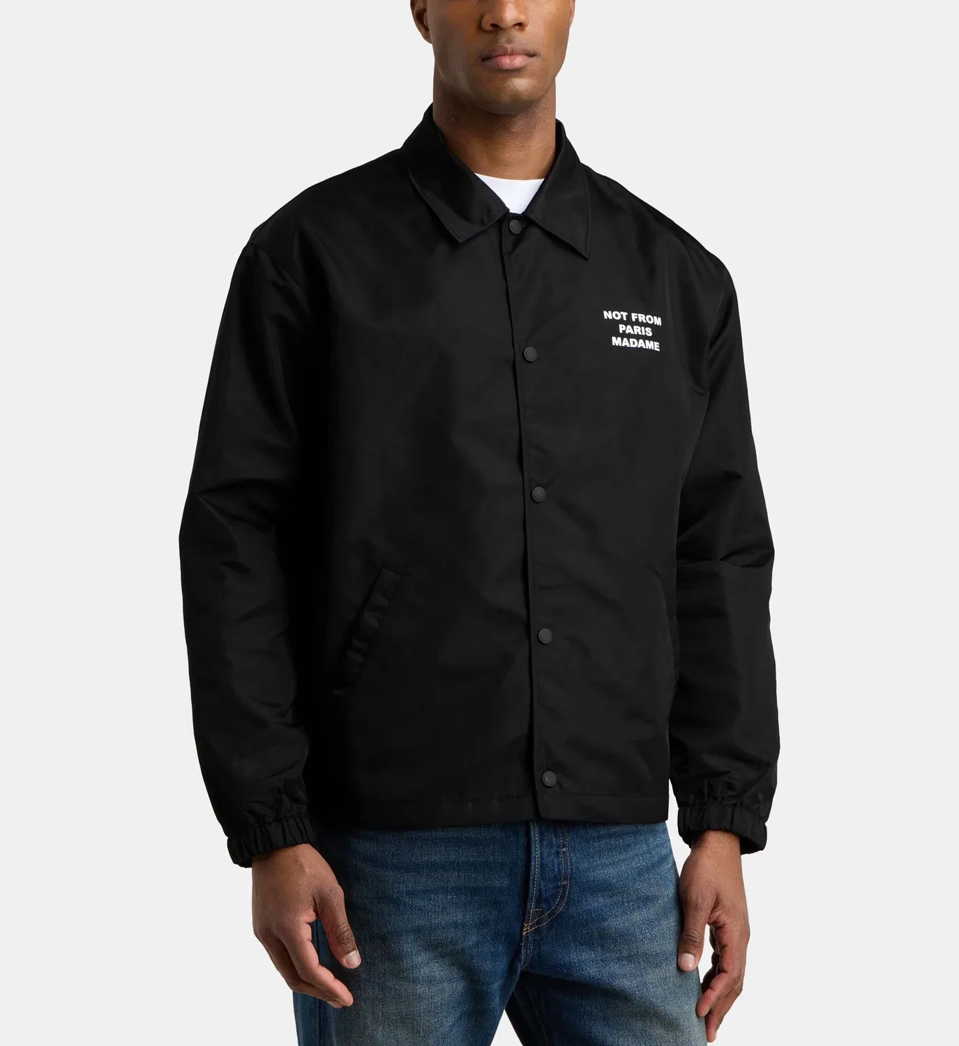 Просторная куртка с лозунгом Drôle De Monsieur, черный