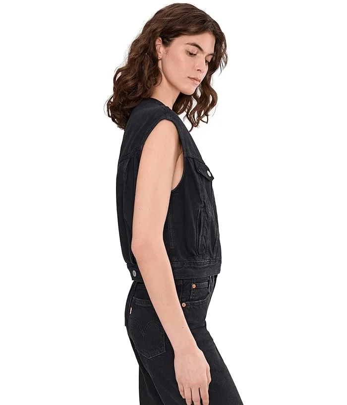 Жилет Collarless Shrunken 90s Vest  Levi's Premium, None Your Business Stone — фото 3