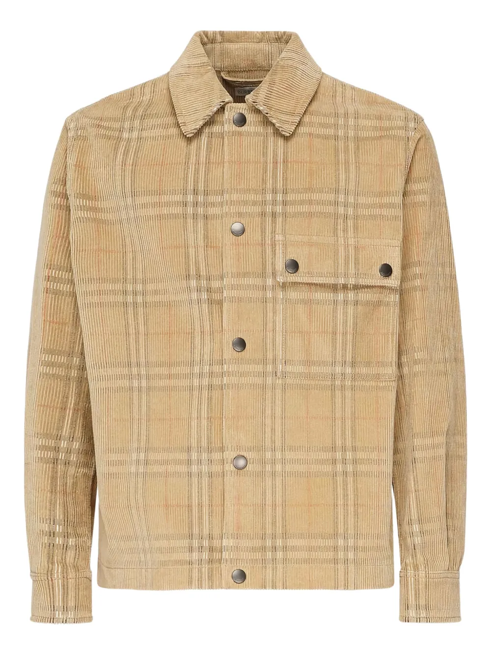 

Клетчатая вельветовая куртка-рубашка BURBERRY, коричневый