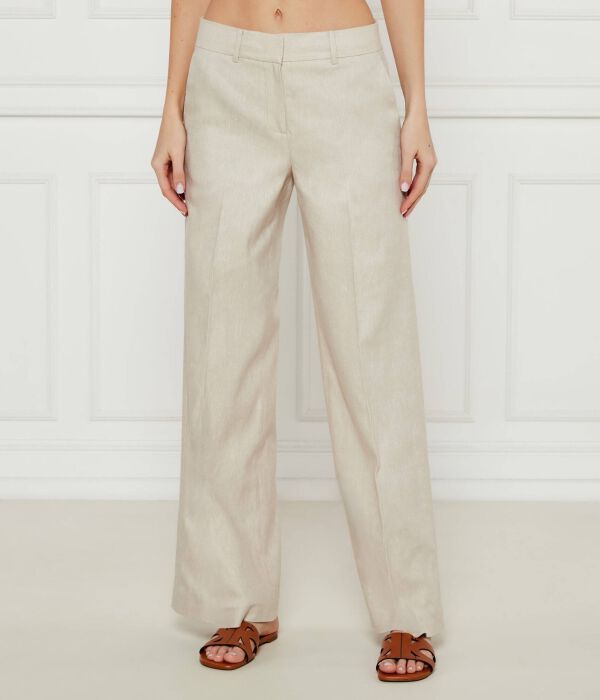 

Льняные брюки Flare fit Michael Kors, желтый
