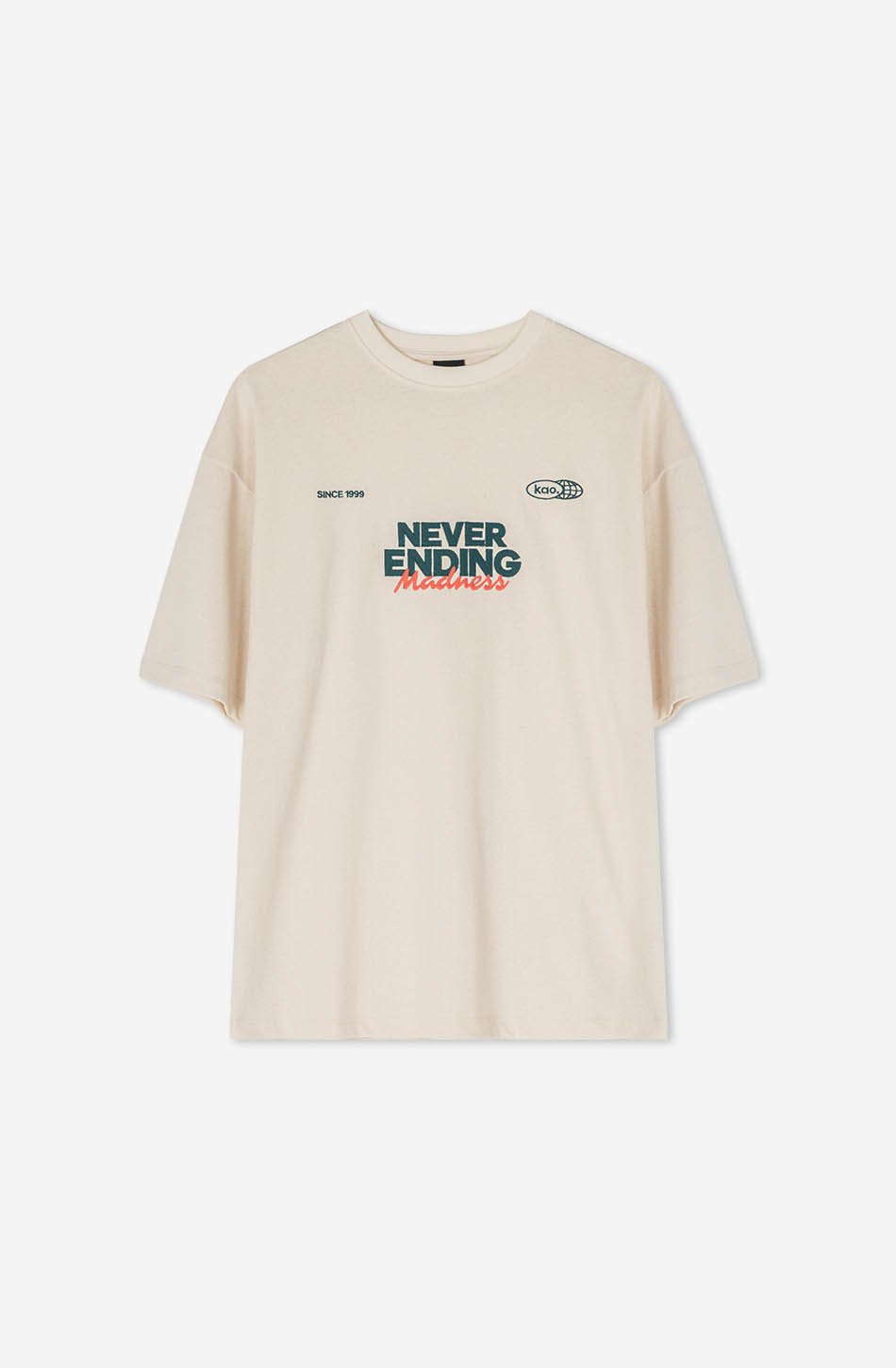 

Принт на футболке NEVER ENDING UNISEX Kaotiko, кремовый