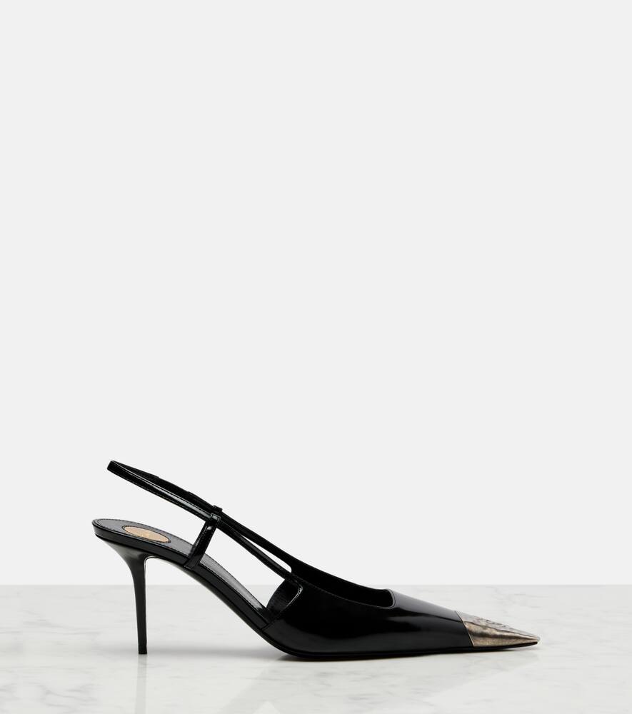 Туфли-лодочки Jeanne 75 на ремешке из кожи Saint Laurent, Noir — фото 4