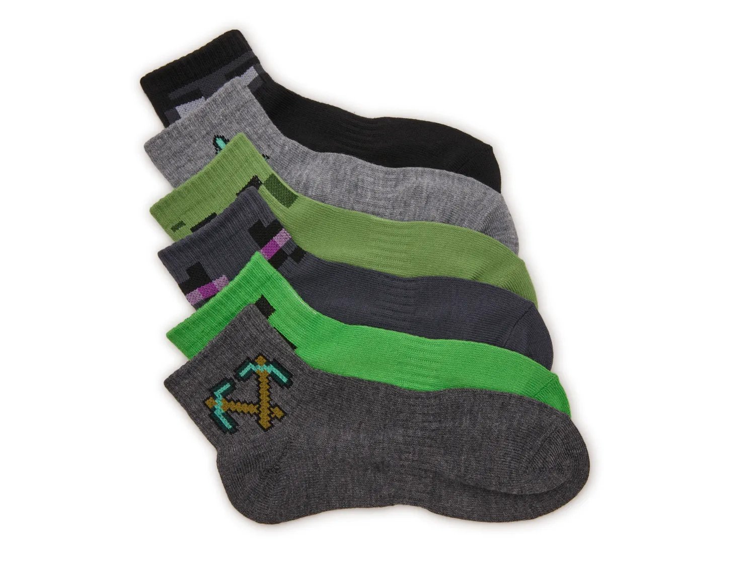 

Носки Minecraft Minecraft Kids' Ankle Socks - 6 Pack, мультиколор