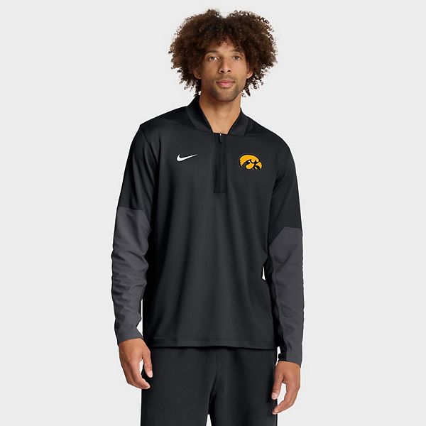 Мужская черная толстовка iowa hawkeyes one goal performance с полумолнией Nike — фото 2