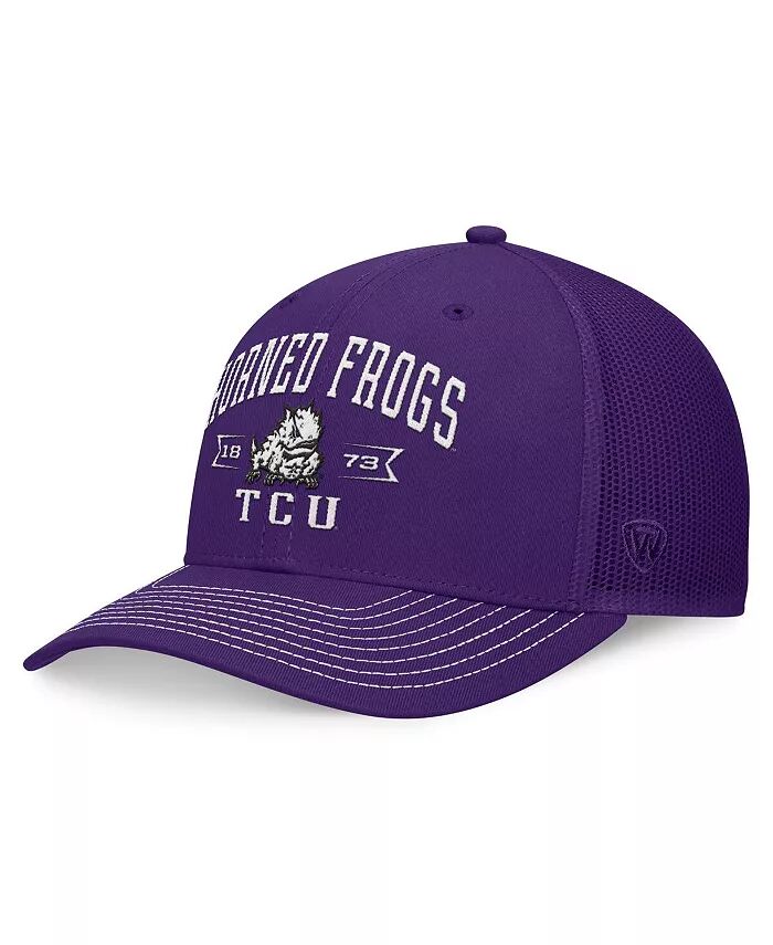 

Мужская регулируемая шапка фиолетового цвета TCU Horned Frogs Carson Trucker Top Of The World, фиолетовый