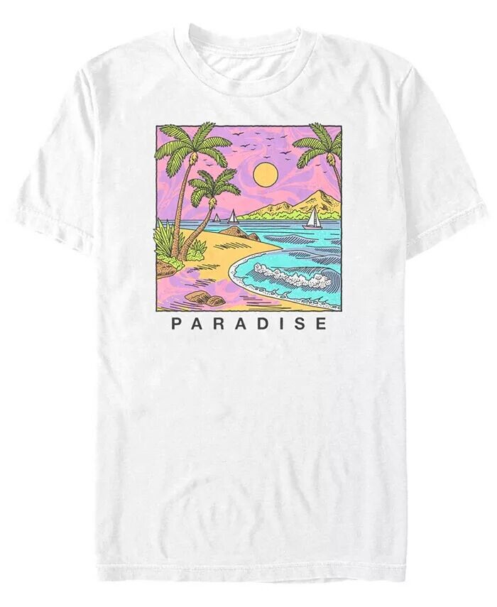 

Мужская футболка с короткими рукавами Additude Paradise Awaits Fifth Sun, белый