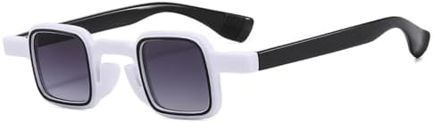 

Популярные модные маленькие солнцезащитные очки для женщин в стиле ретро-панк, солнцезащитные очки UV400 для мужчин, прозрачные линзы Ocean, модные солнцезащитные очки с заклепками MTZJH, White