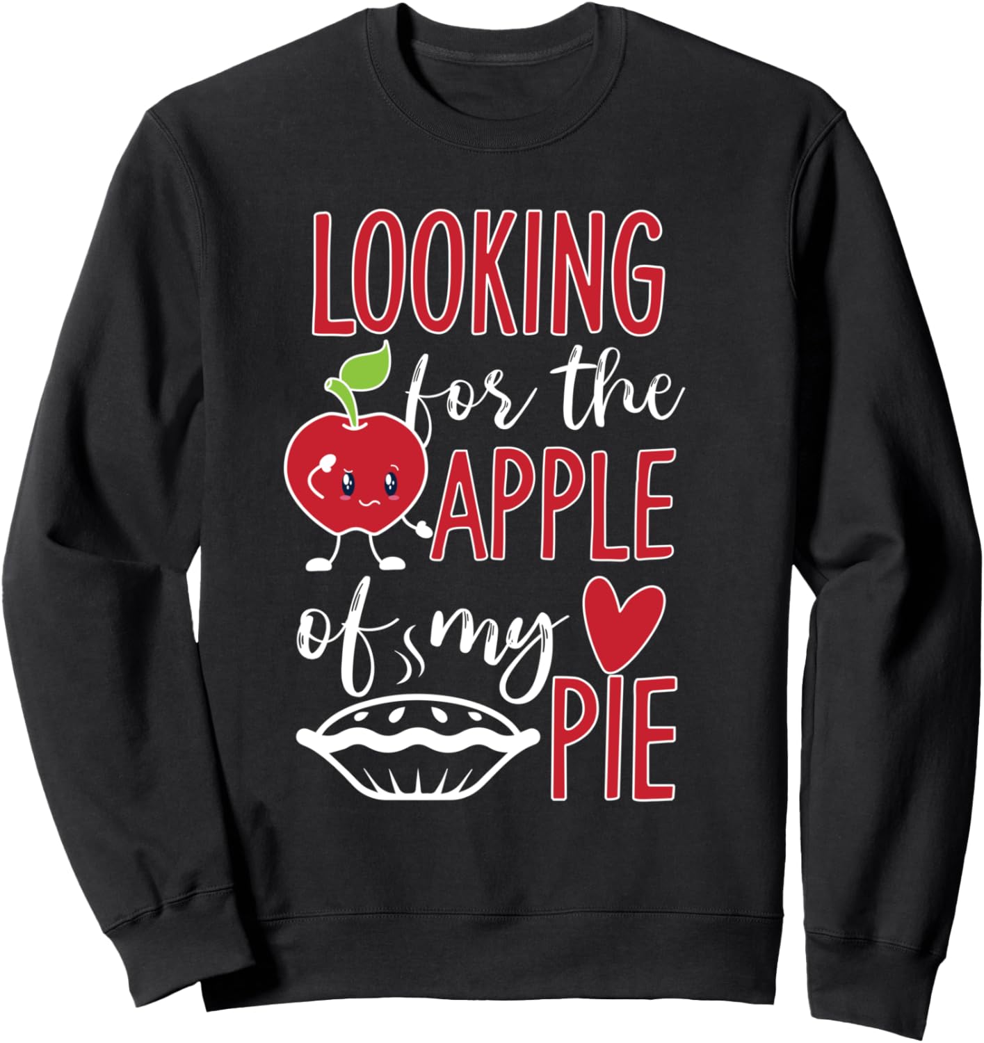 

Милая толстовка с рисунком яблочного пирога для девочек и мальчиков Funny Apple Fruit Designs For Kids, черный