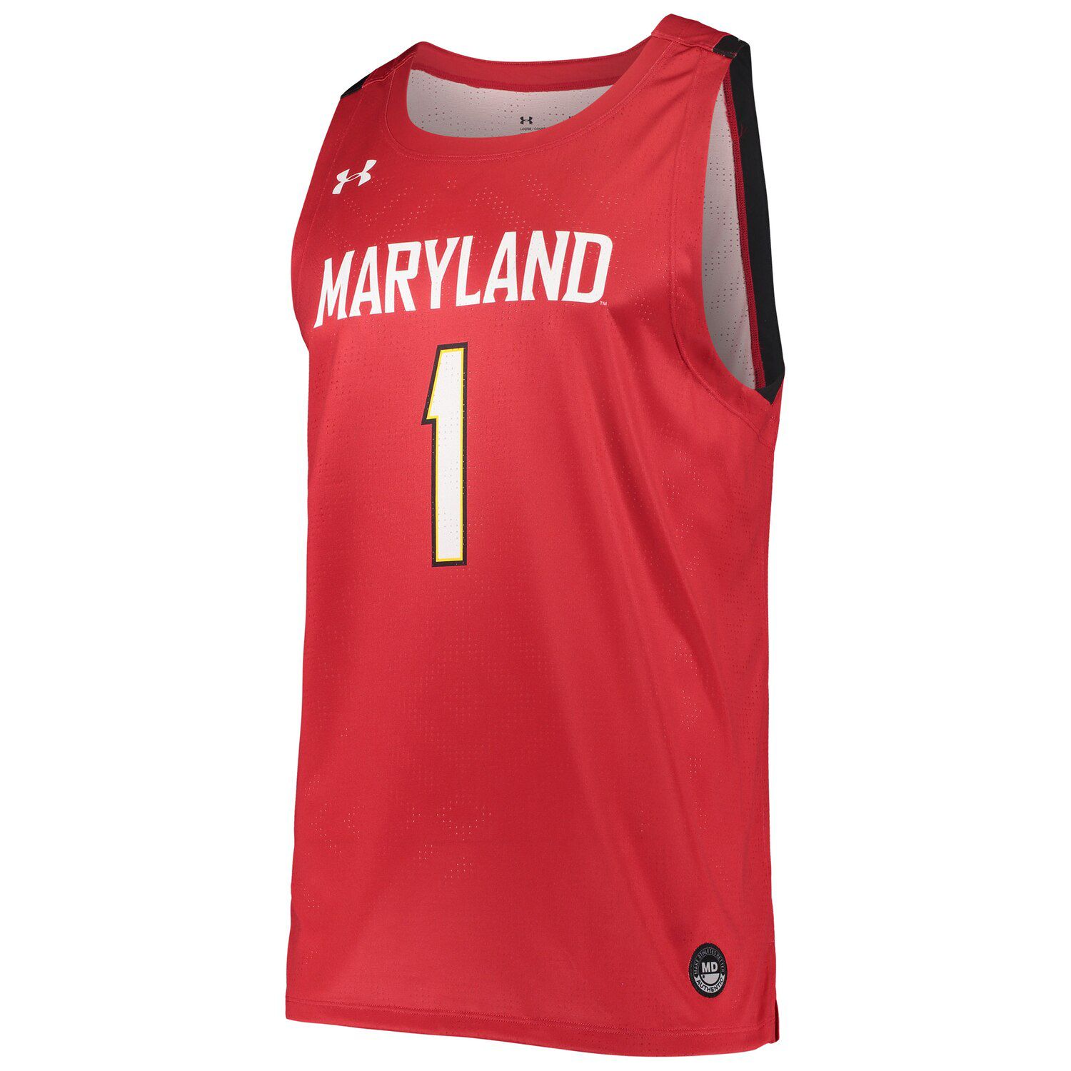 

Мужская красная баскетбольная майка #1 Maryland Terrapins College Replica Under Armour, Красный, Мужская красная баскетбольная майка #1 Maryland Terrapins College Replica Under Armour