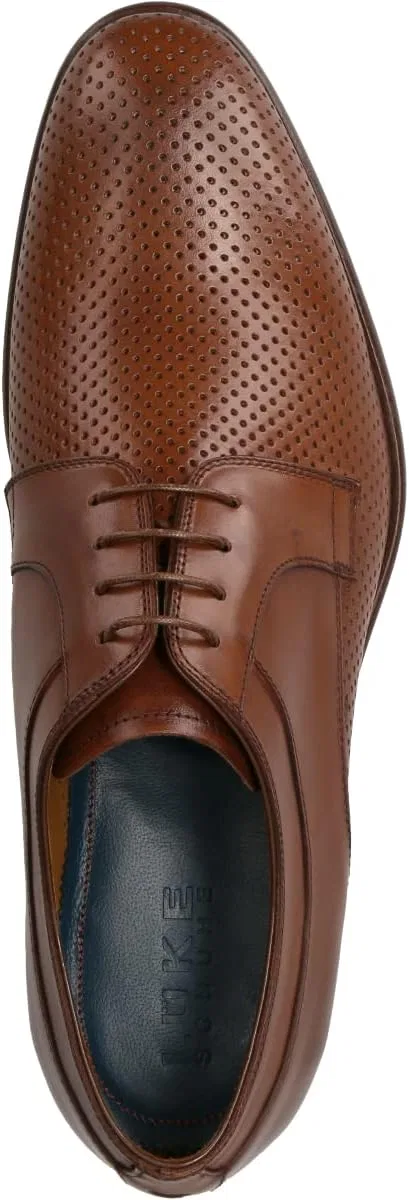Мужские туфли Lüke Schuhe 380S с коричневыми отверстиями и плетеной шнуровкой — фото 4