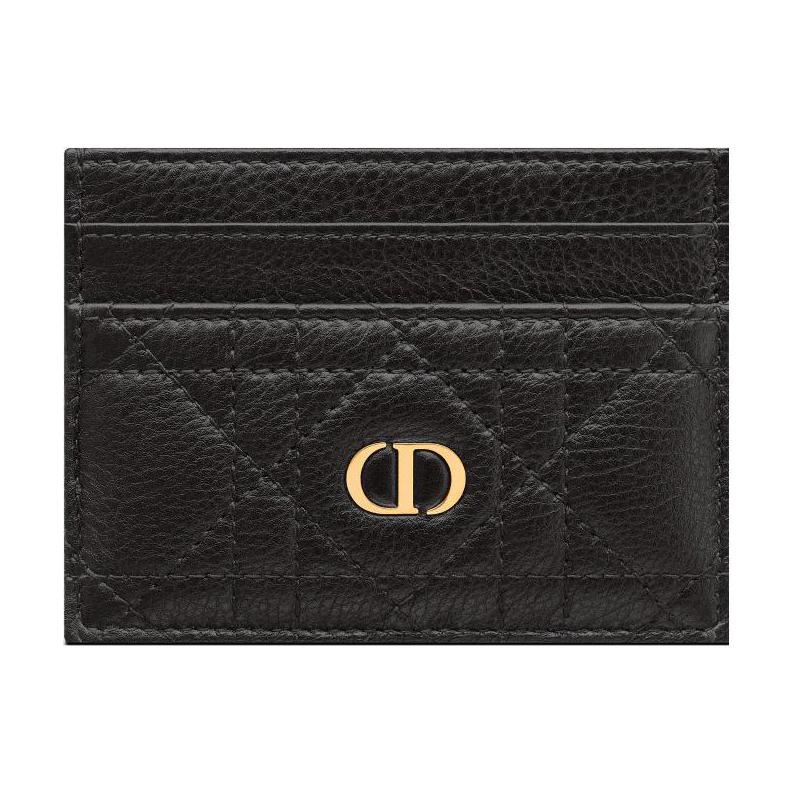 

Кошелек из мягкой телячьей кожи, женский кардхолдер черный DIOR