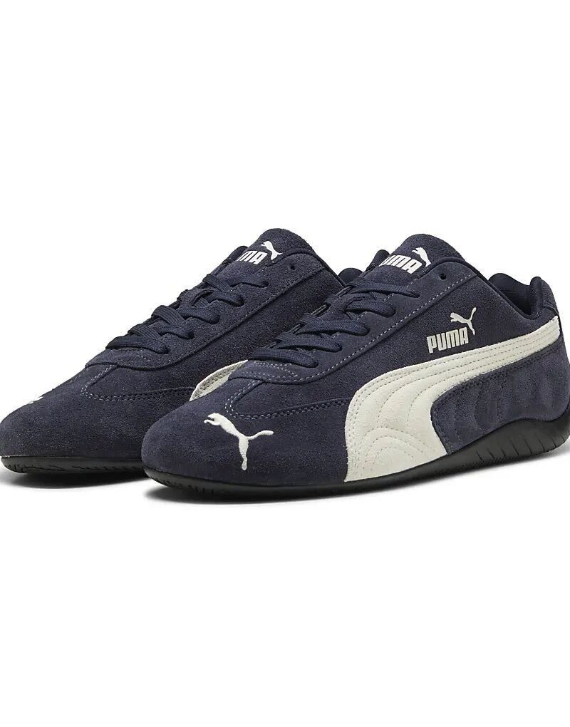 Кроссовки Puma Speedcat OG в новом тёмно-синем и тёплом белом цвете