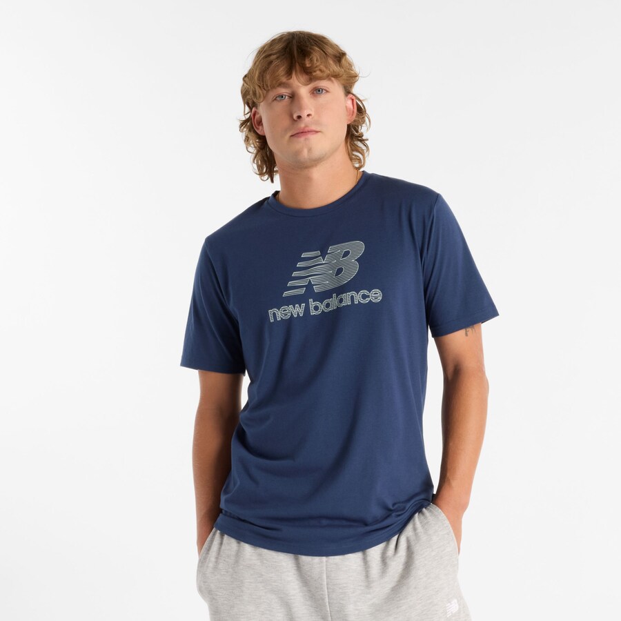 

Рубашка performance new balance Heathertech, темно-синий