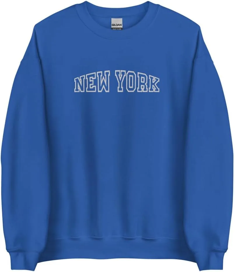 

VARAM Вышитый Нью-Йорк Унисекс Свитшот