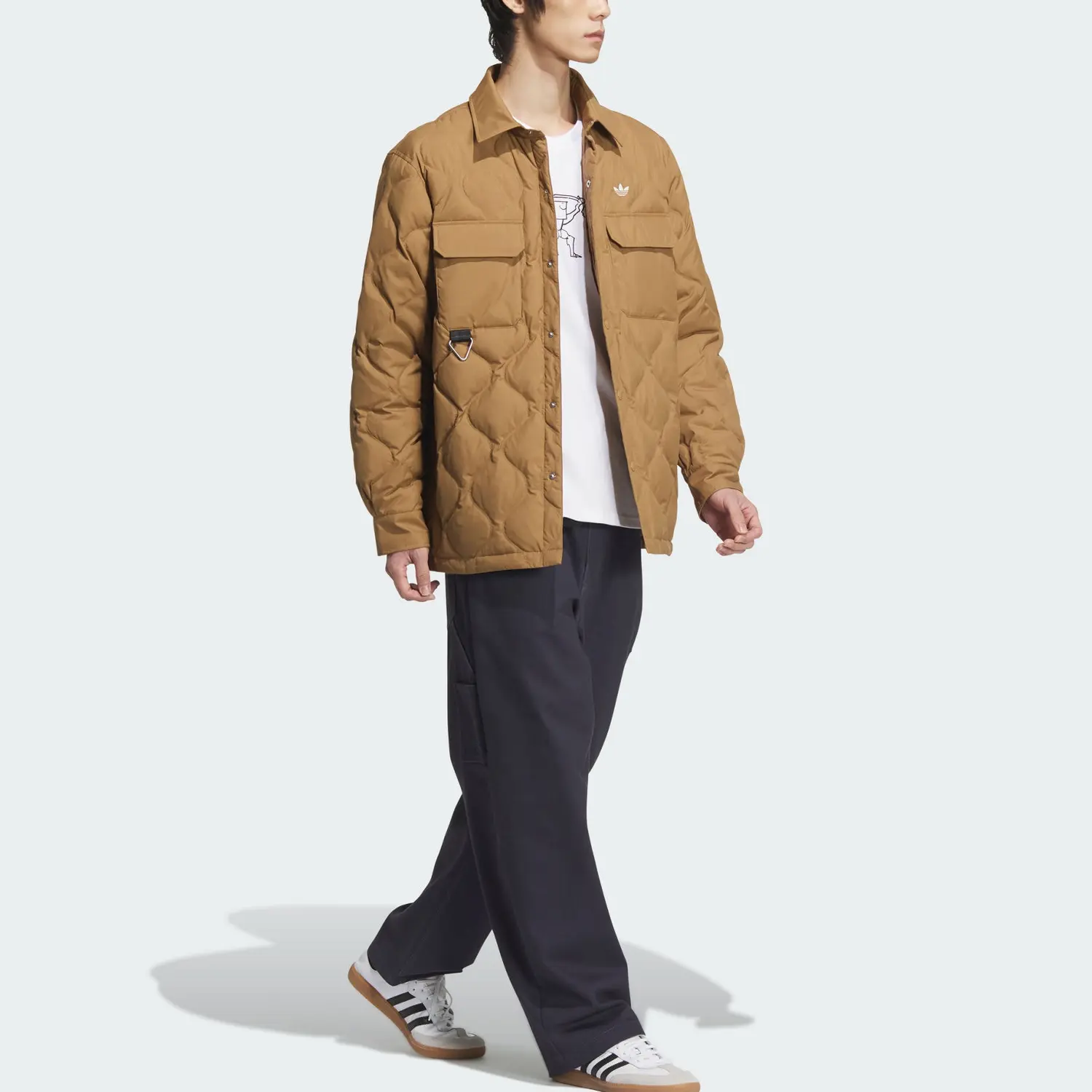 Стеганая куртка мужская Desert Brown Adidas Originals, коричневый — фото 2