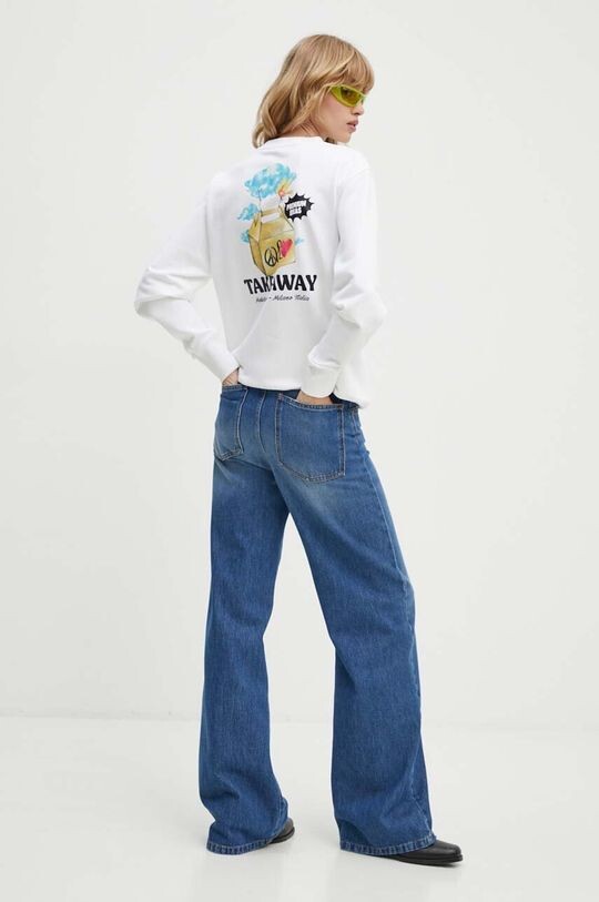 

Хлопковая толстовка Moschino Jeans, белый