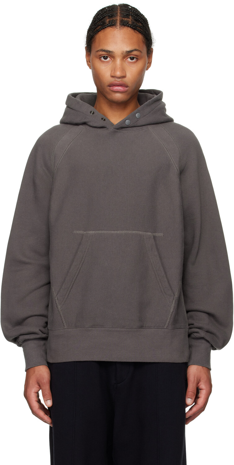 

Толстовка с капюшоном из серого флиса с рукавами реглан Engineered Garments