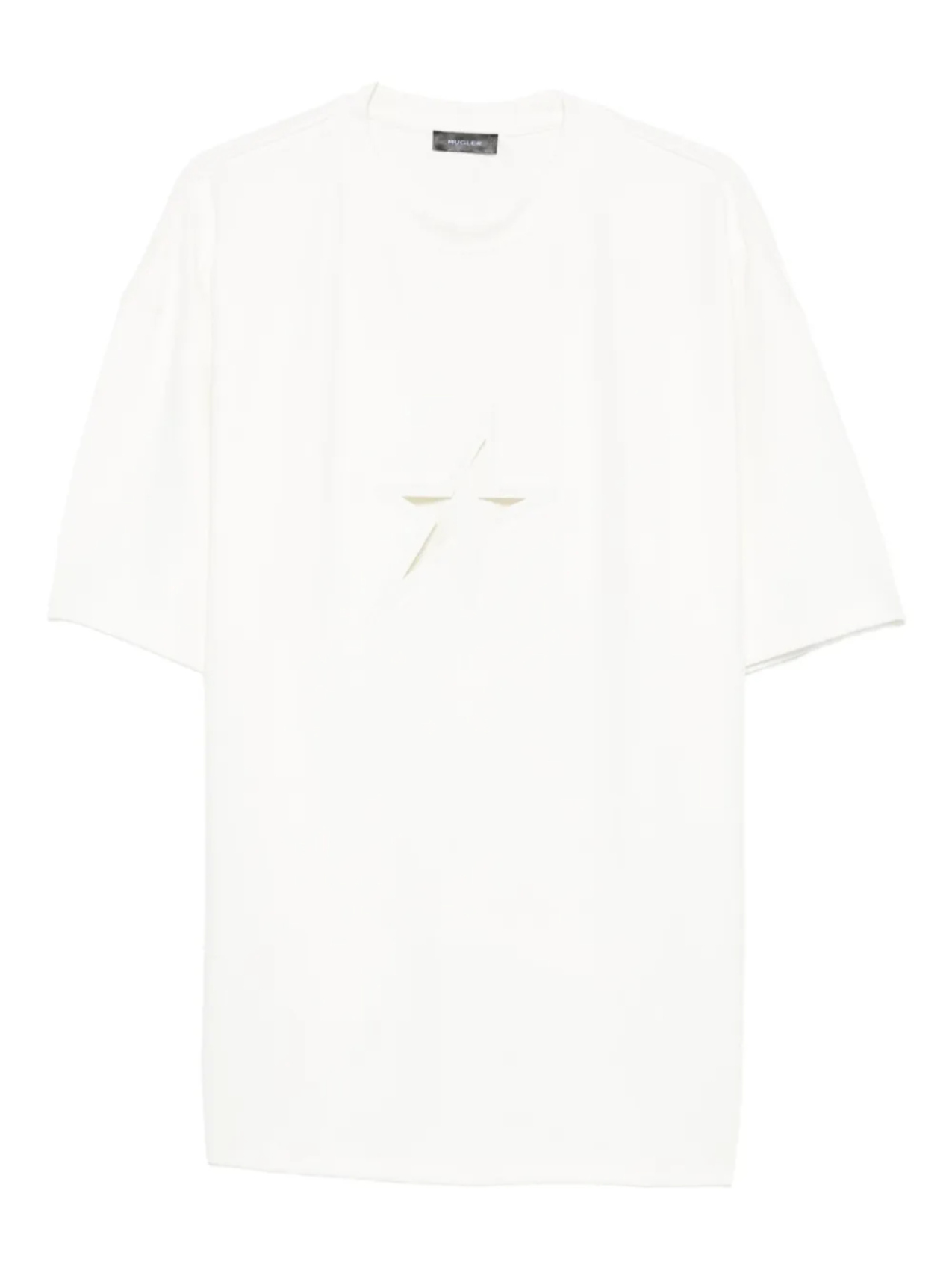 

Футболка с вырезанной звездой Mugler, белый