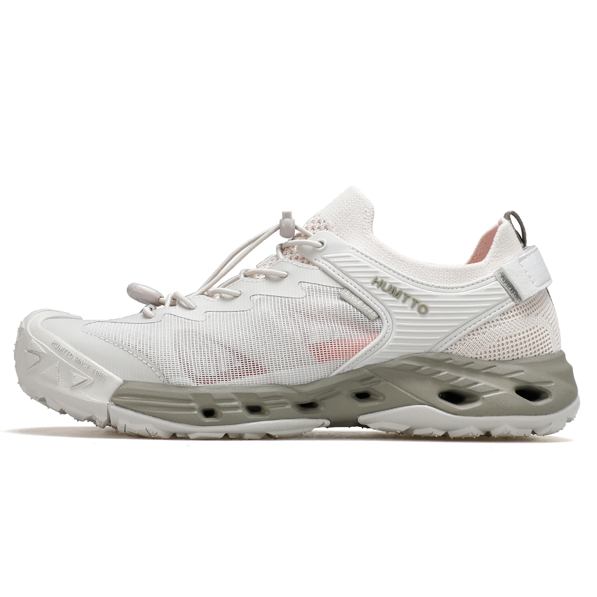 

HUMTTO Скользостойкие, износостойкие амортизирующие треккинговые ботинки для рек мужские бежевый серый матча грин