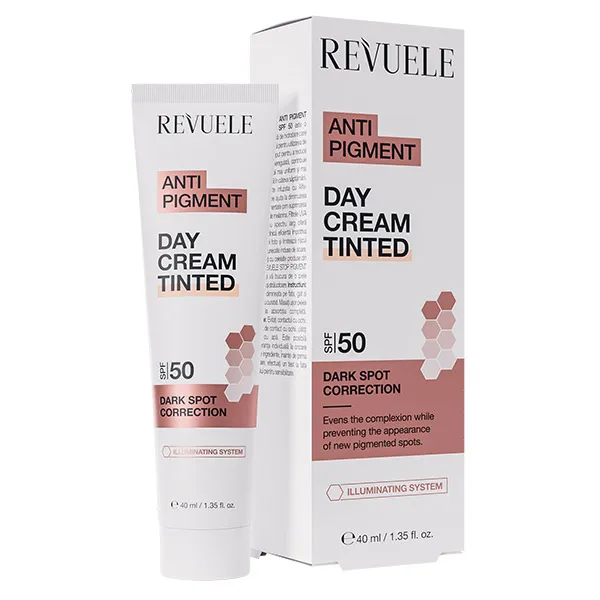 

Коррекция темных пятен Anti Pigment Day Tinted Spf 50 Revuele, 40 ml