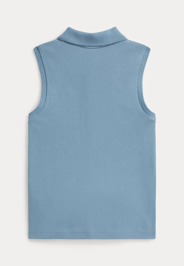 Эластичная рубашка-поло без рукавов 714y Polo Ralph Lauren, Vessel Blue — фото 2