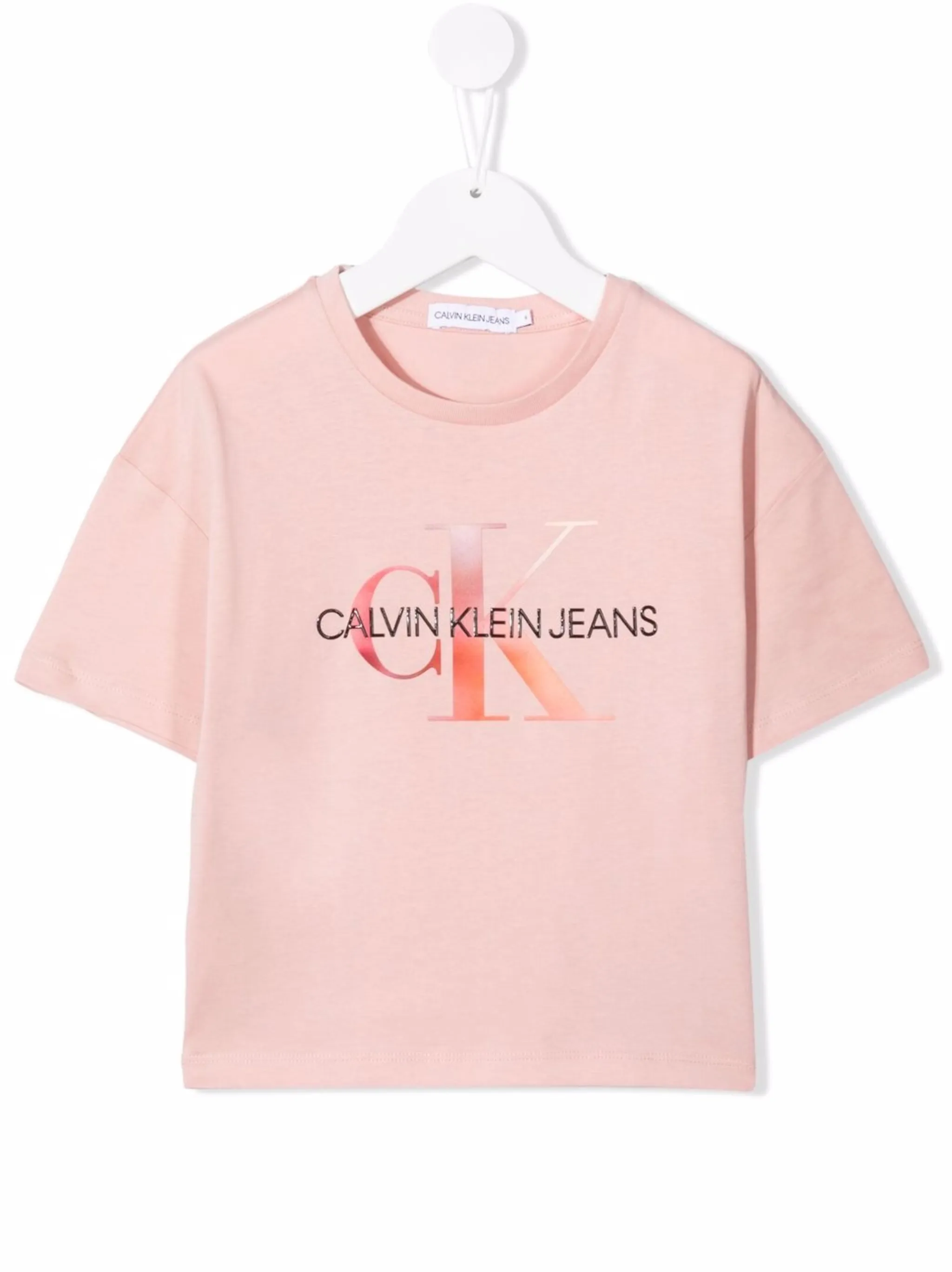 

Футболка с логотипом Calvin Klein Kids, розовый