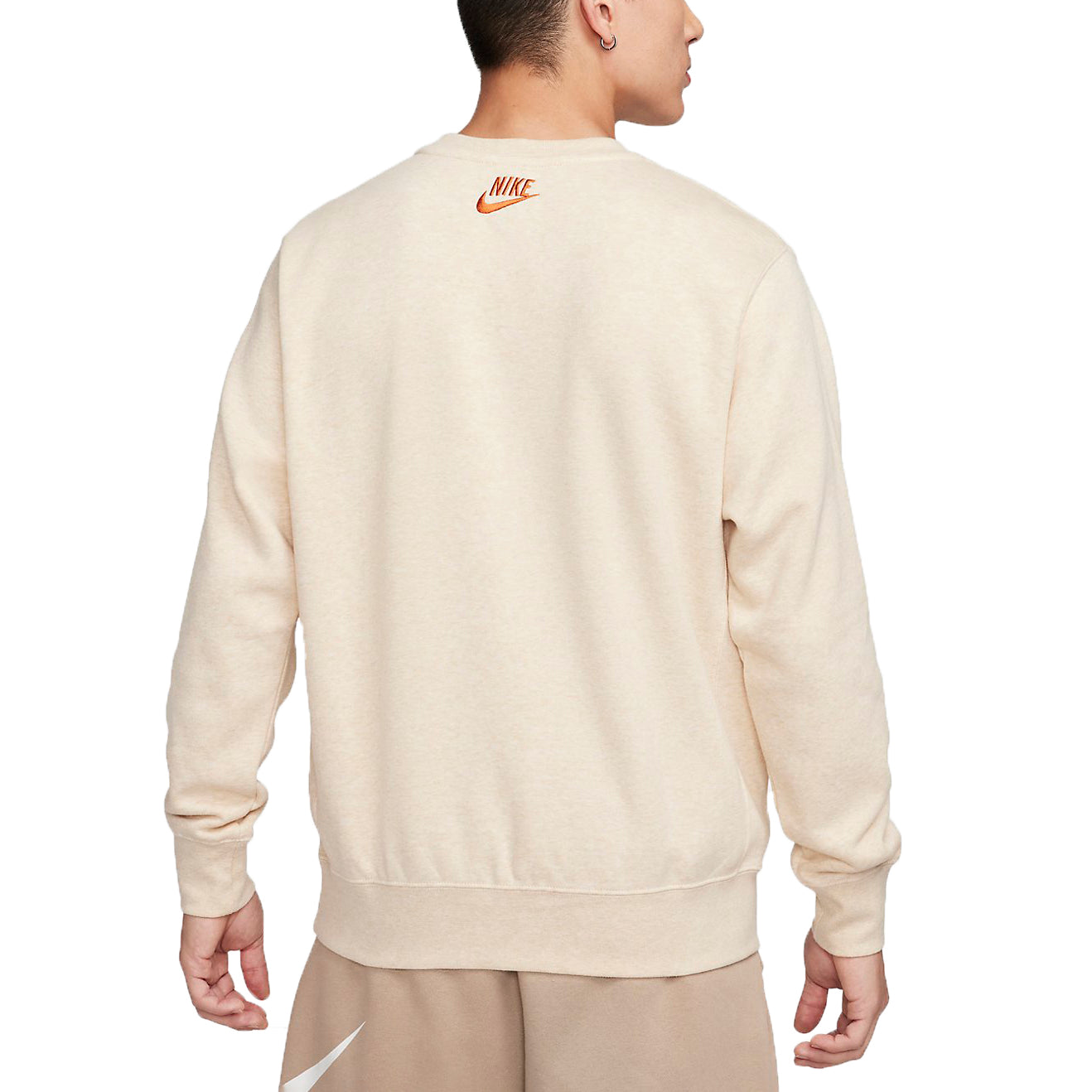 Спортивная толстовка Nike Sportswear Club Fleece Sweatshirt (Asia Sizing) 'Beige' FQ7972-252, бежевый — фото 2