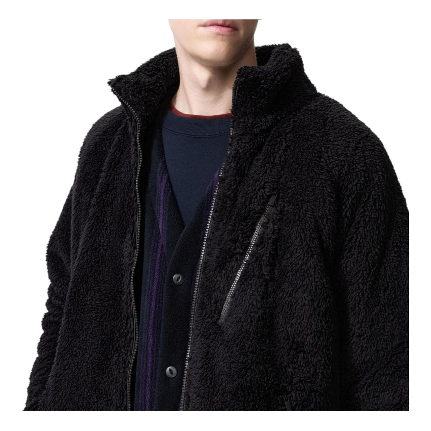 

Куртка Uniqlo x Needles Fleece Jacket 'Black'