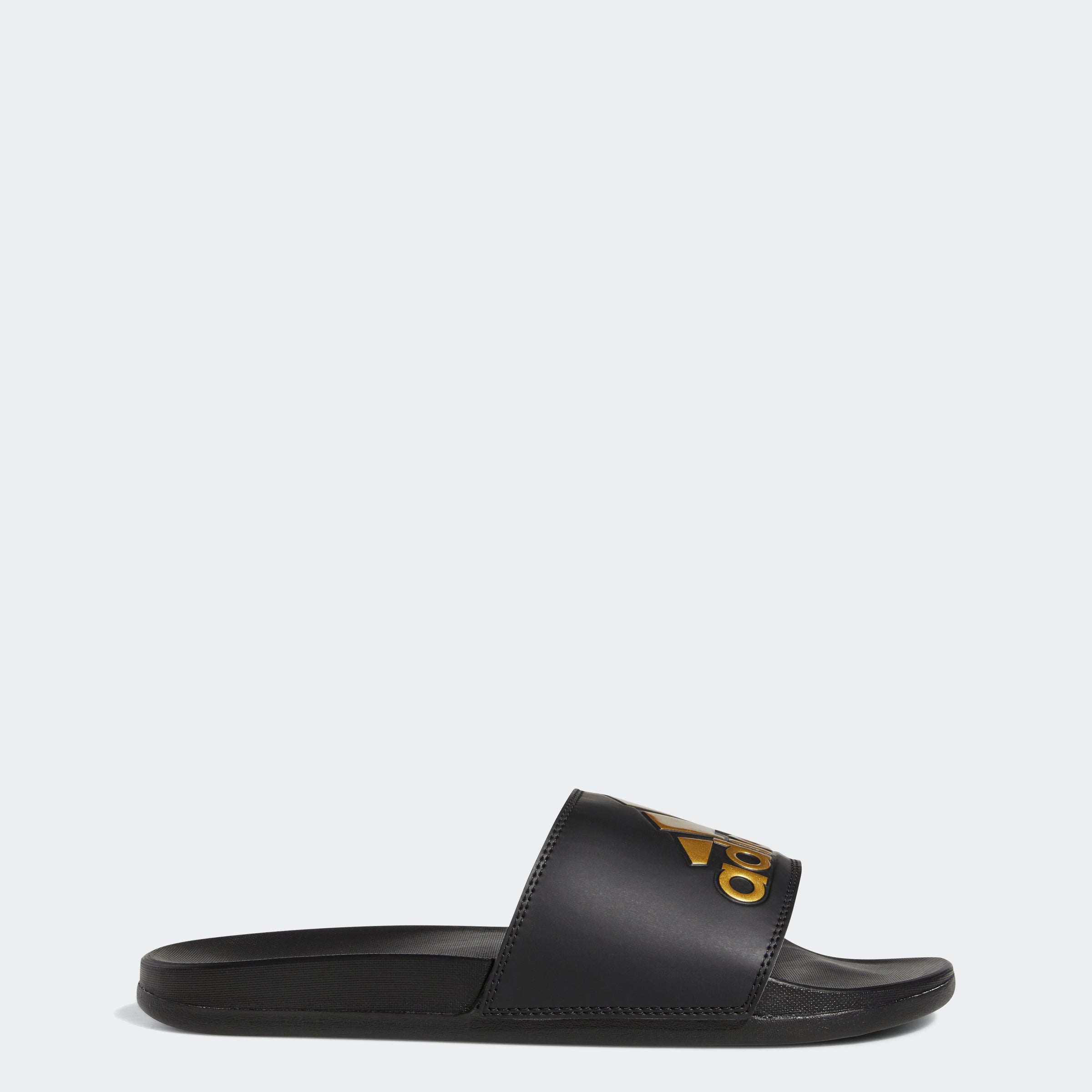 

Мужские шлепанцы Adidas Adilette Comfort, цвет core black / gold metallic / core black/gy1946