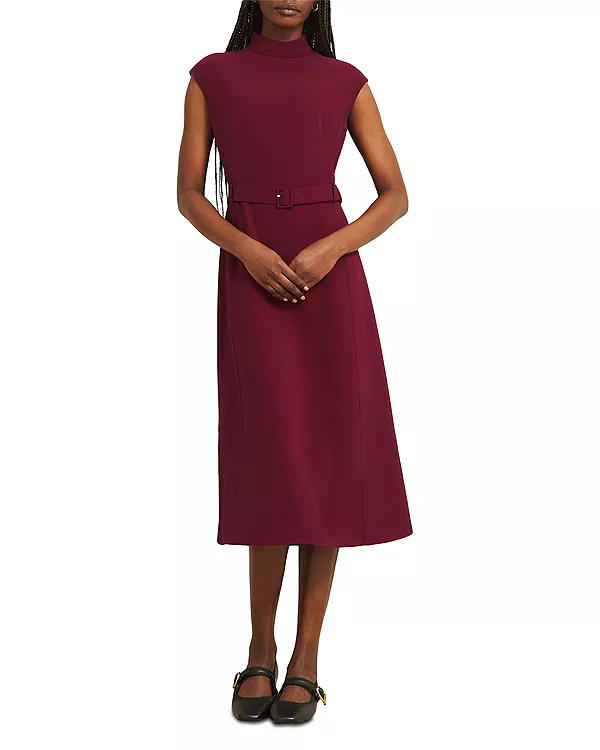 

Платье Leslie Petite с короткими рукавами Hobbs London, красный