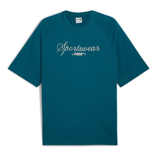 

Футболка classics+ oversized t-shirt 'cold green' Puma, зеленый