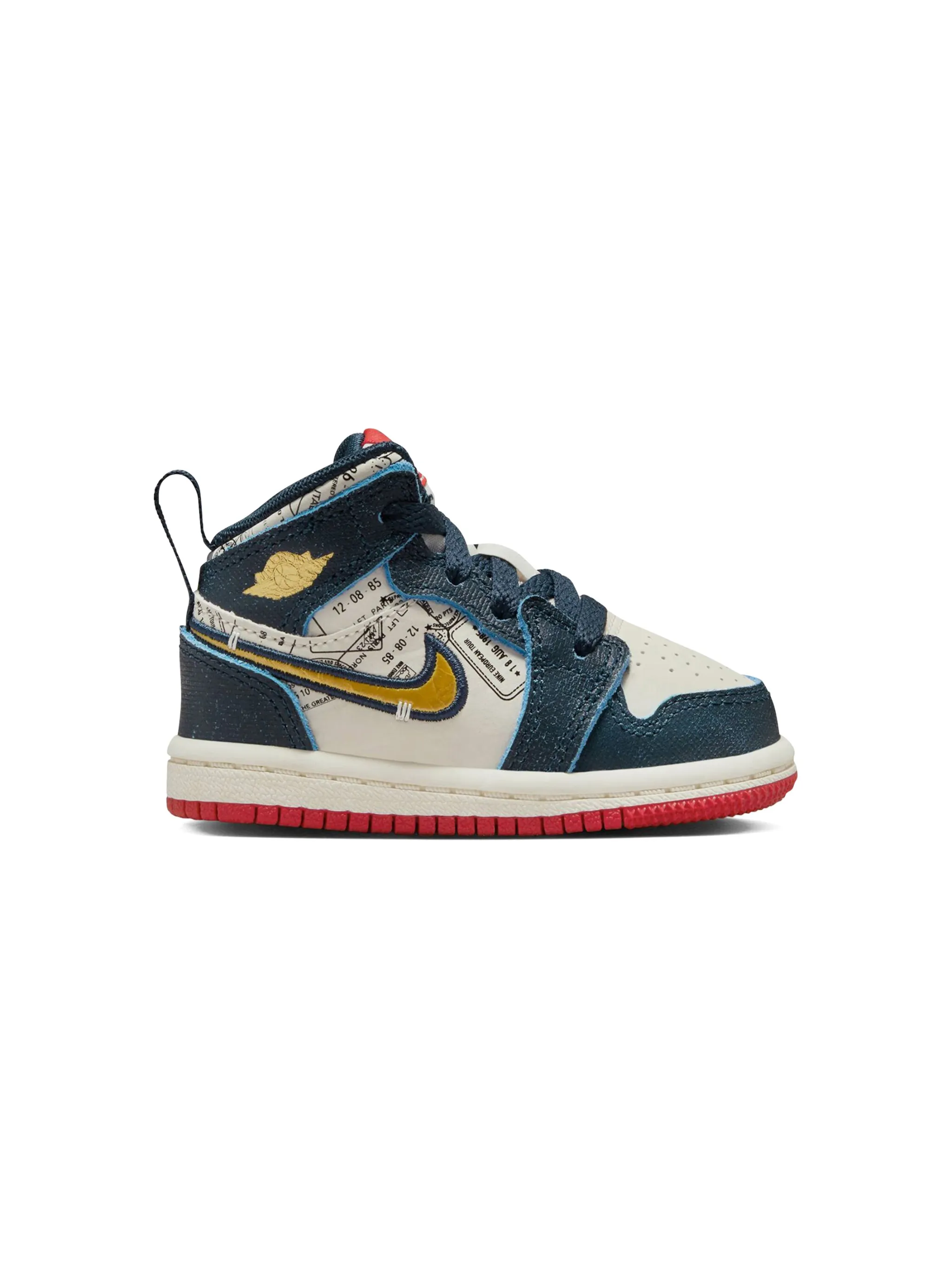 Кроссовки Air Jordan 1 Mid SE Take Flight Jordan Kids, синий — фото 3