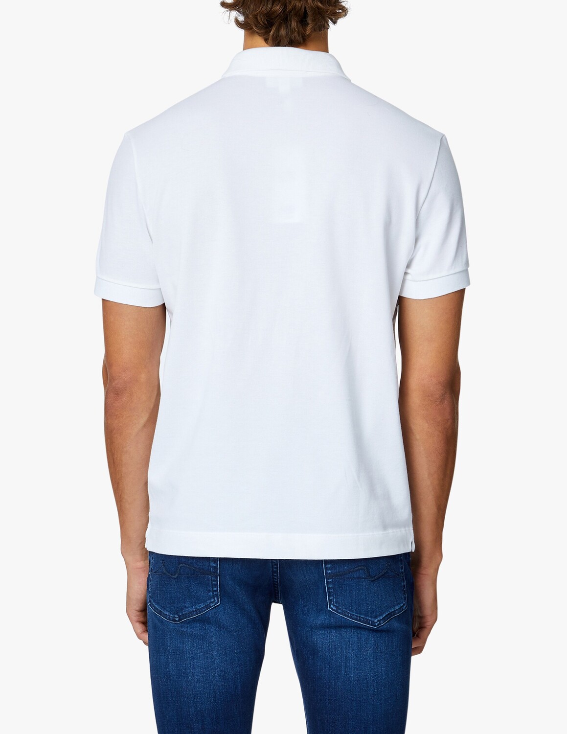 Поло Lacoste Bianco, классическая посадка, 100% хлопок — фото 3