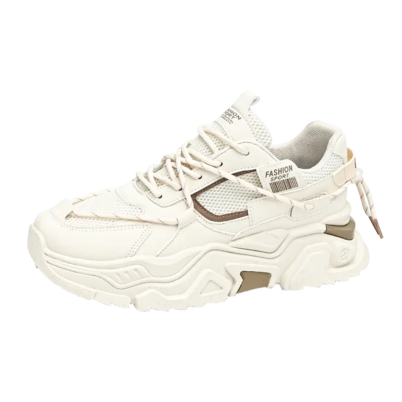 

Green feet Амортизирующие износостойкие массивные низкие кроссовки мужские бежевые, цвет Beige