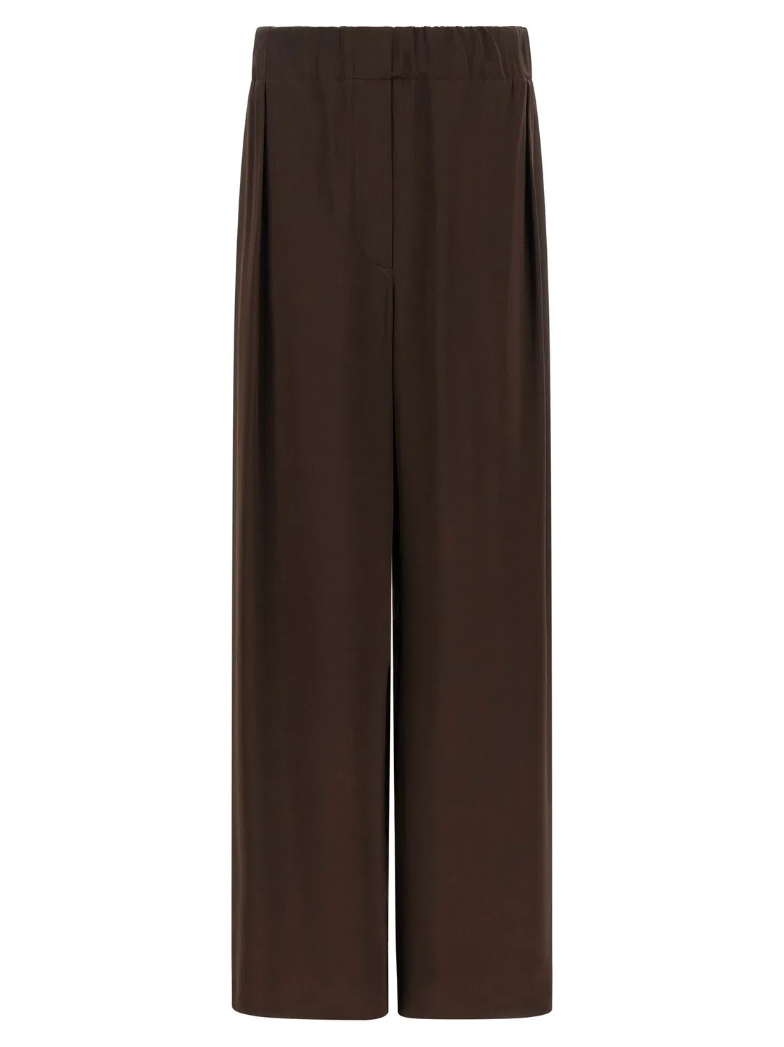 Свободные брюки из вискозы JIL SANDER, коричневый
