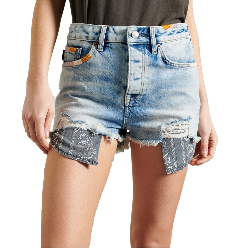 

Джинсовые шорты Superdry Skinny Hot, синий