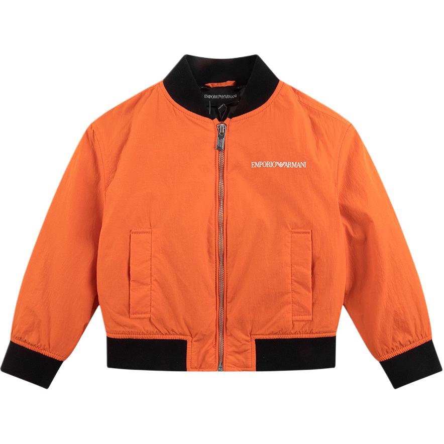 

Пуховик kids' EMPORIO ARMANI, оранжевый