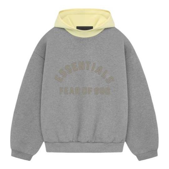 

Толстовка ss24 nylon fleece hoodie 'dark heather oatmeal garden yellow' Fear Of God Essentials, мультиколор